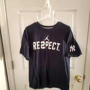 Mens derek jeter tshirt brand Jordan sz leg blue
